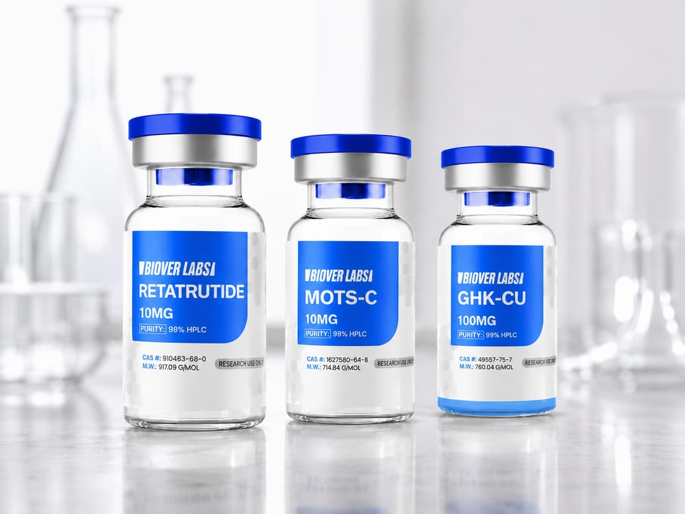 Biover Labs research peptide vials